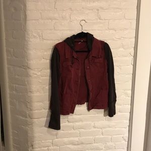 Free people knit hooded jacket